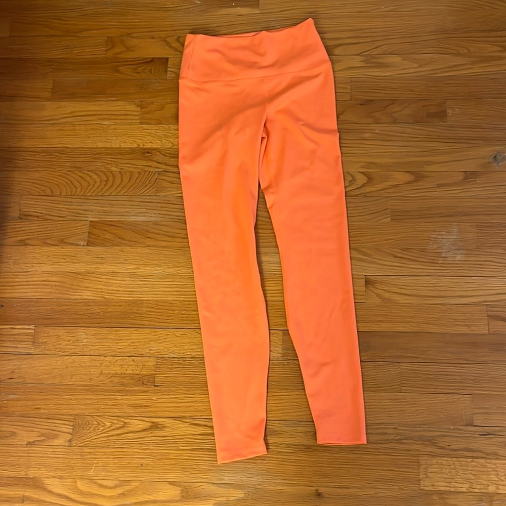 orange workout leggings
